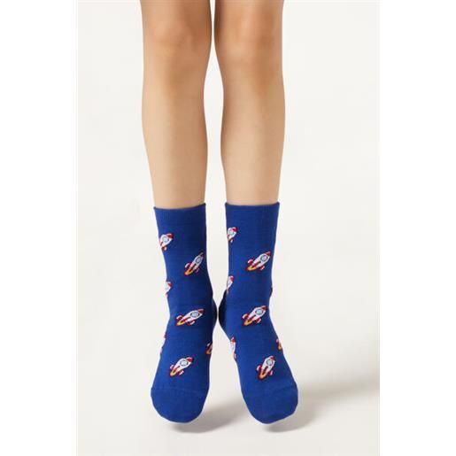 Calzedonia calzini fantasia bambini blu
