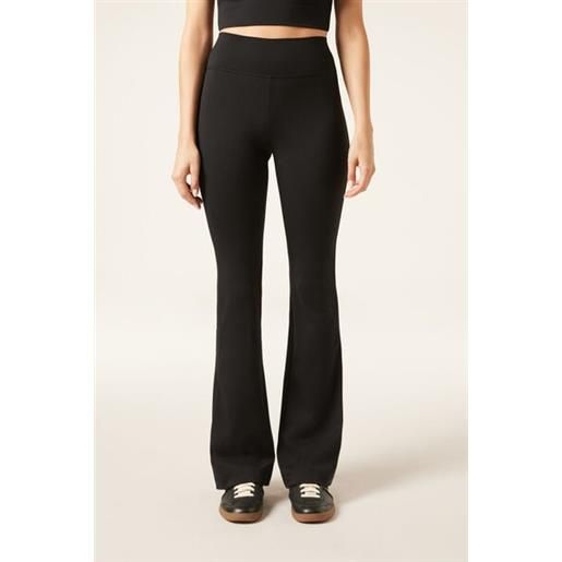 Calzedonia pantaloni a zampa first class nero