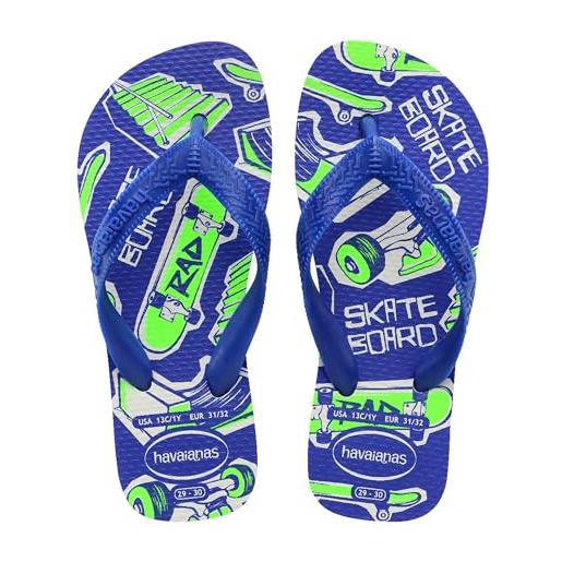 Havaianas kids athletic, infradito bambini e ragazzi, new graphite/white, 25/26 eu