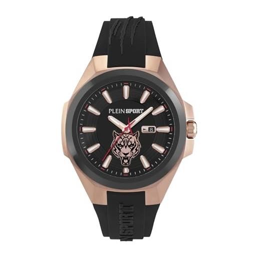 Philipp Plein plein sport tigermaster orologio analogico al quarzo da uomo, ip rose/nero - ps7ba0324