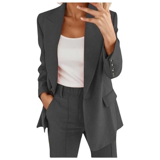 pvucpot completo tailleur da donna eleganti blazer autunno invernale tuta da cerimonia taglie forti completa completo tailleur pantaloni e giacca curvy ufficio e lavoro tailleur pantalone due pezzi