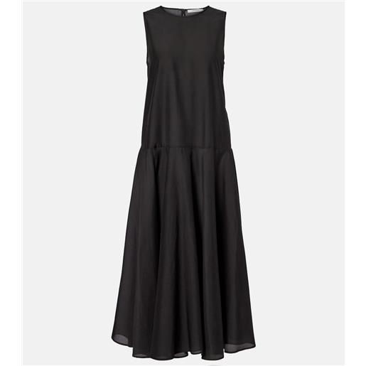 Asceno abito midi rita in cotone e seta