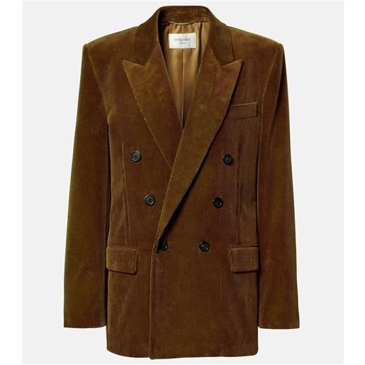 Saint Laurent blazer in velluto a coste di cotone