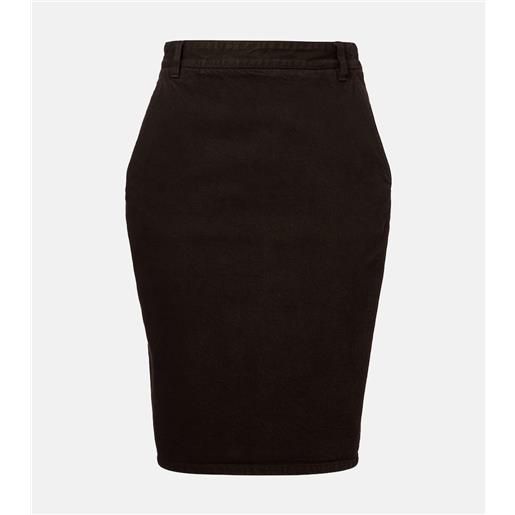 Saint Laurent gonna a tubino in cotone