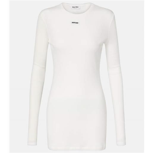 Miu Miu abito corto in jersey di cotone