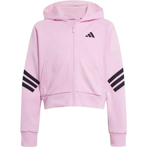 ADIDAS felpa con cappuccio full zip ft 3 stripes bambina