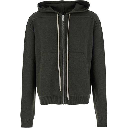 Rick Owens felpa con zip - verde