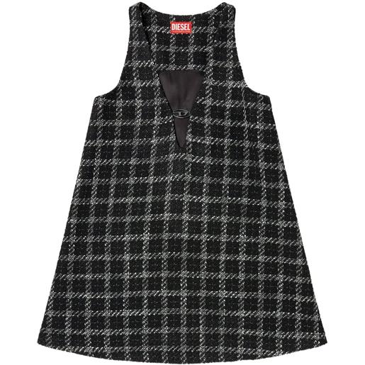 Diesel abito corto con scollo a v - nero