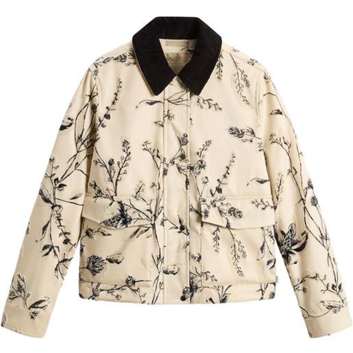 Woolrich giacca a fiori - toni neutri