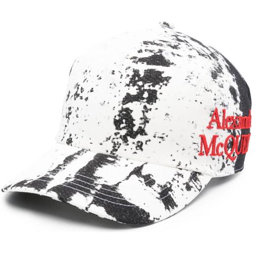 Alexander McQueen cappello con stampa astratta - bianco