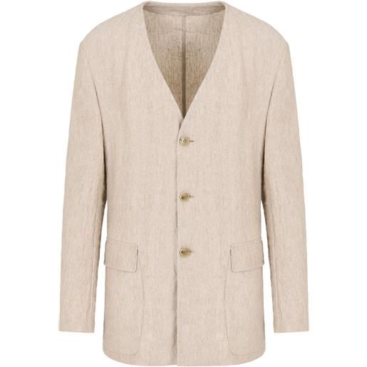 Giorgio Armani blazer in lino - toni neutri