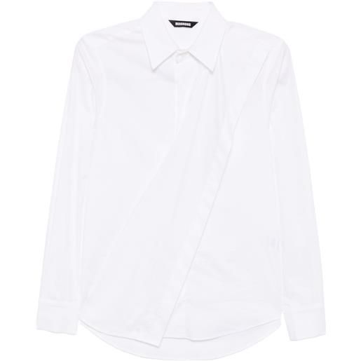 Moohong camicia con design attorcigliato - bianco