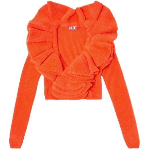 Diesel cardigan con ruches - arancione