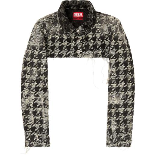 Diesel coprispalla in pied-de-poule - nero