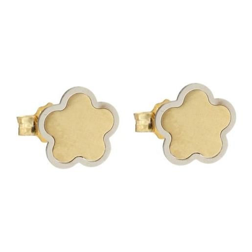 SINGULARU - Orecchini Aurora. Ottone con placcatura in Oro 18 Kt e Zircone. Gioielli da Donna