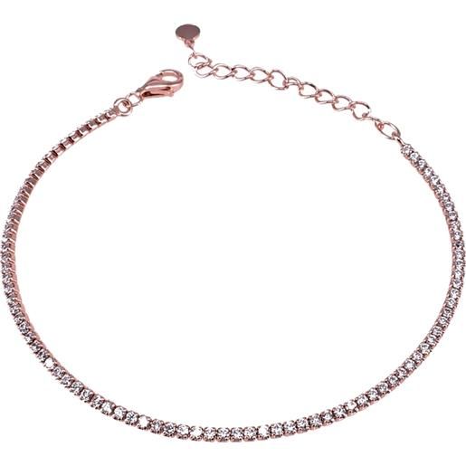 Bracciale Donna Regolabile Con Zirconi Cubici - Oro E Argento - Chiusura A Perlina - Foto 8