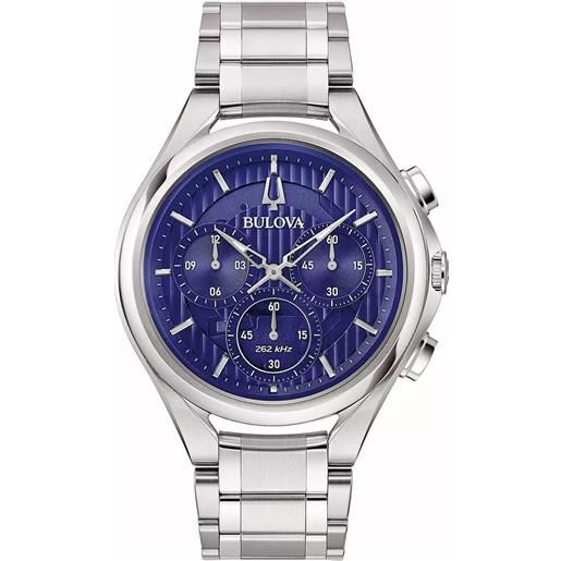 Orologio Bulova Da Uomo 96A287 – Quarzo, Cassa In Acciaio, Quadrante Blu E Cinturino In Pelle Grigia, Impermeabile 30m - 3
