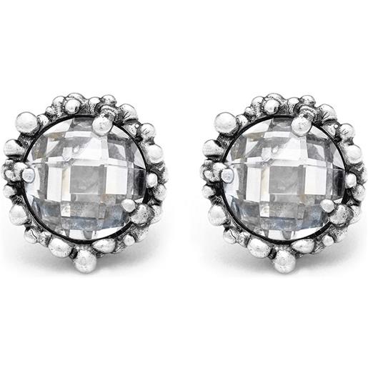 Orecchini Da Donna Spina Vero Zaffiro Tondo Oro 585 Zirconia Giallo - Foto 8