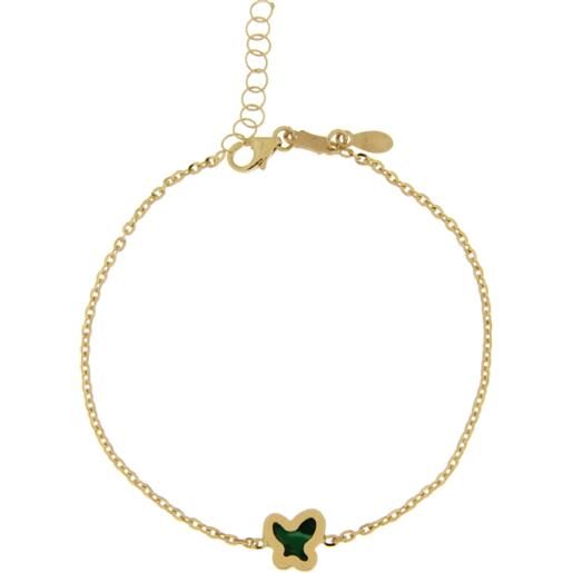 KIDULT Bracciale Donna Elastico – Farfalla In Oro Rosa E Diaspro Rosso – Take The Chance 732030