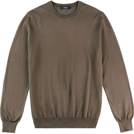 Fay maglione girocollo - marrone