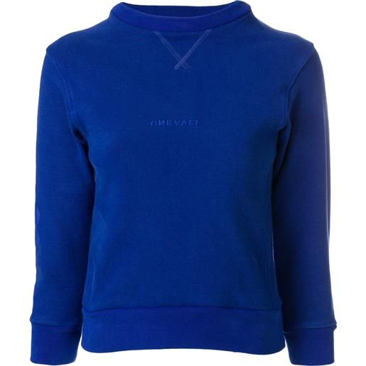 UNRAVEL PROJECT felpa crop - blu
