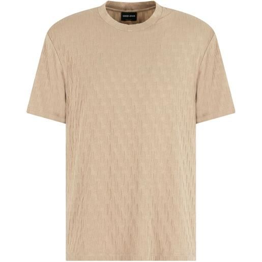 Giorgio Armani t-shirt con motivo jacquard - toni neutri