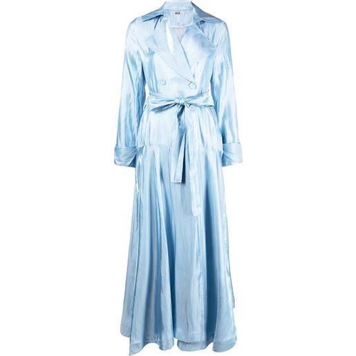 Cult Gaia cappotto jasira doppiopetto lungo - blu