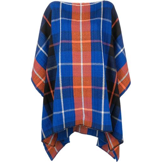 colville poncho a quadri - blu