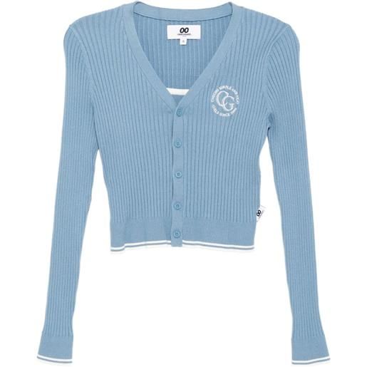 CHOCOOLATE set cardigan con ricamo - blu