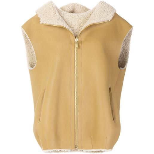 Michael Kors Collection gilet con zip - toni neutri