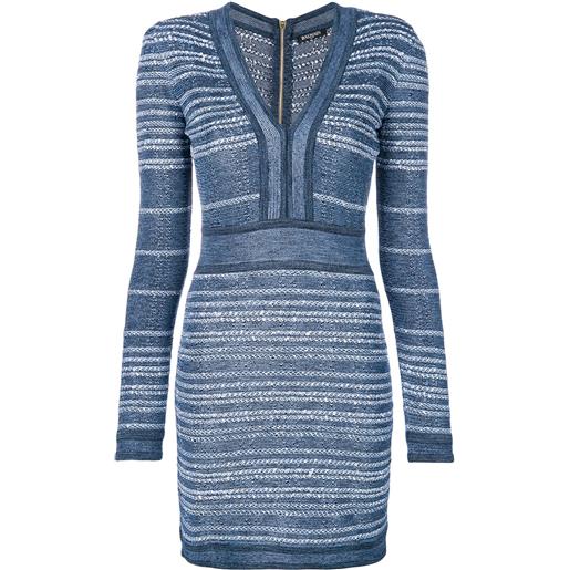 Balmain abito aderente - blu