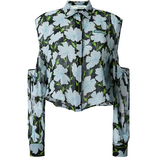 Off-White camicia crop - multicolore