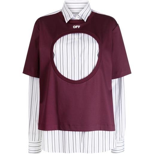 Off-White camicia a righe - viola