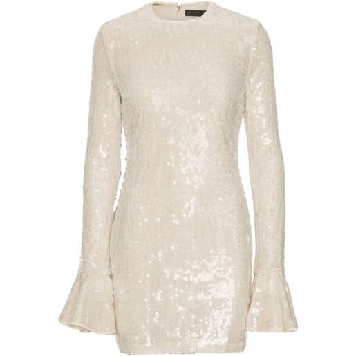 ROTATE BIRGER CHRISTENSEN abito corto con paillettes - toni neutri
