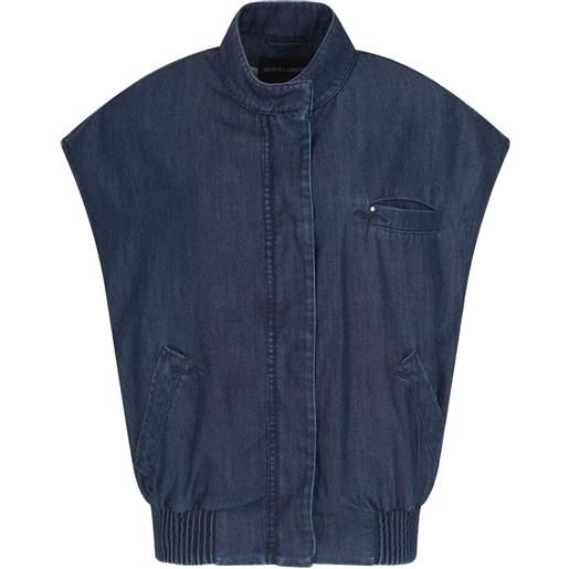 Giorgio Armani giacca denim smanicata - blu