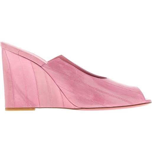 FENDI sandali in pelle a punta aperta 90mm - rosa