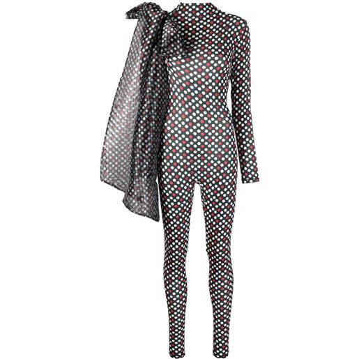 Atu Body Couture tuta intera a pois - nero