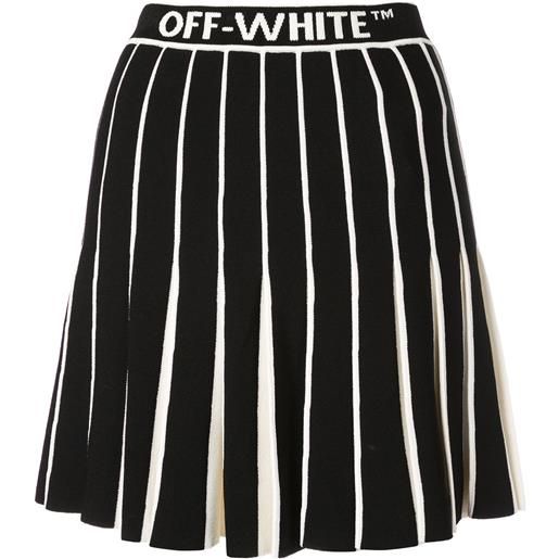 Off-White gonna plissettata - nero