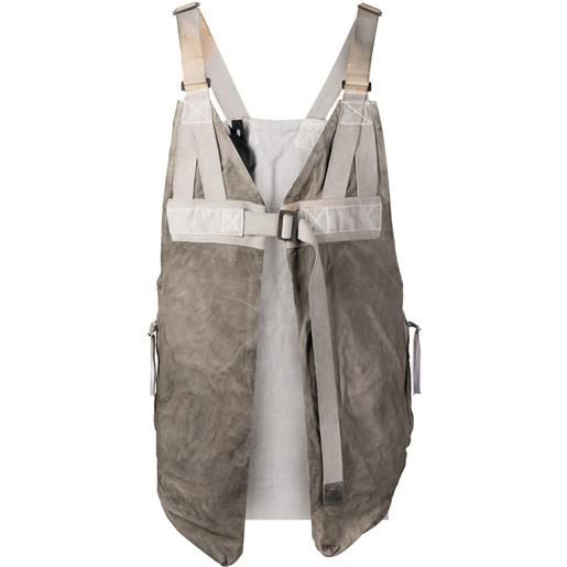 Boris Bidjan Saberi canotta con fibbia - grigio