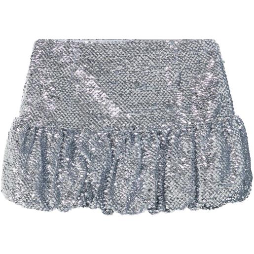 16Arlington minigonna con paillettes - argento