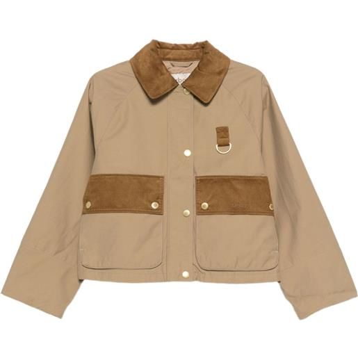 Barbour giacca con colletto a coste - marrone