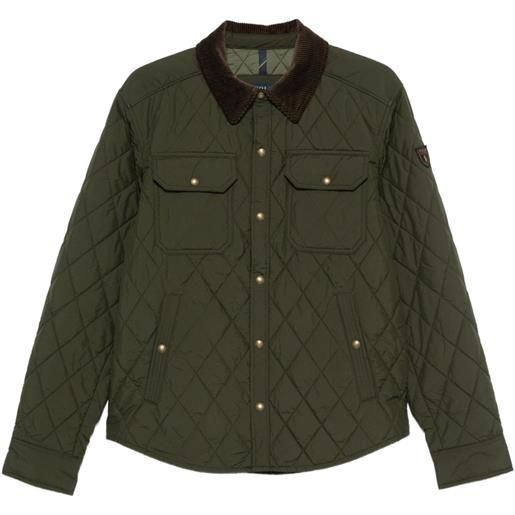 Polo Ralph Lauren giacca-camicia trapuntata con colletto a coste - verde