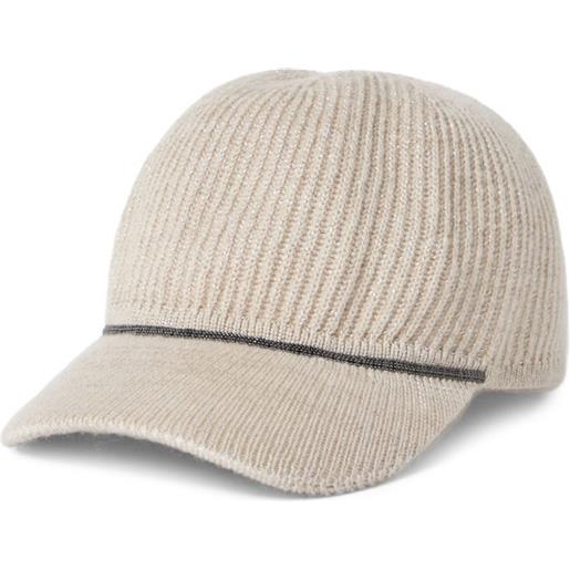 Brunello Cucinelli cappello da baseball a coste - toni neutri