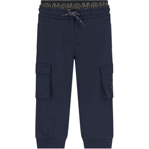 Aigner Kids pantaloni sportivi con banda logo - blu