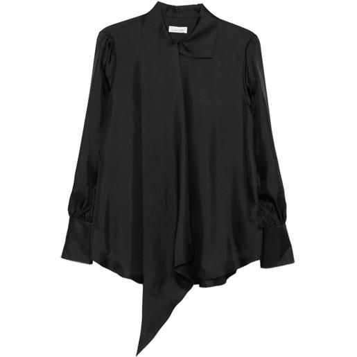 ARCHIVIO 67 blusa con orlo asimmetrico - nero