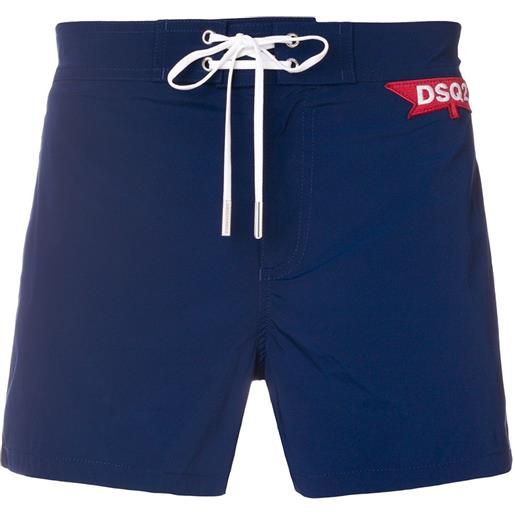 DSQUARED2 costume da bagno con applicazione - blu