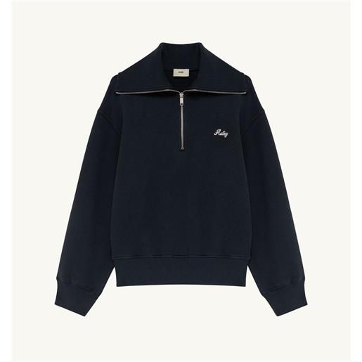 AUTRY felpa con mezza zip logo club donna