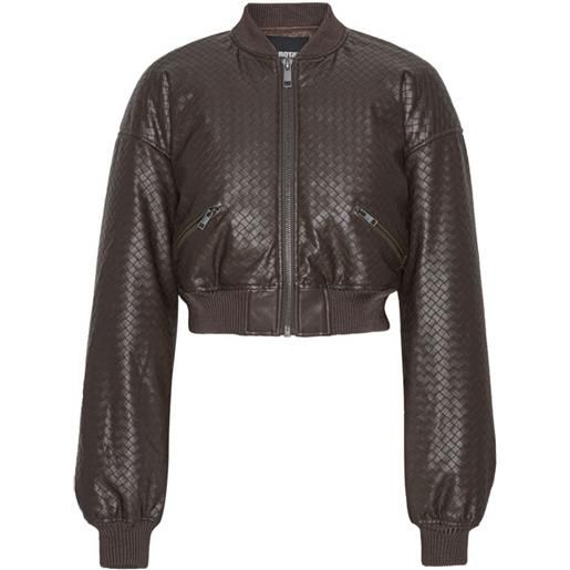 ROTATE BIRGER CHRISTENSEN bomber imbottito crop - marrone