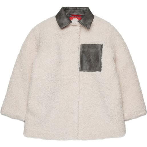 MAX&Co. Kids giacca in shearling sintetico - bianco