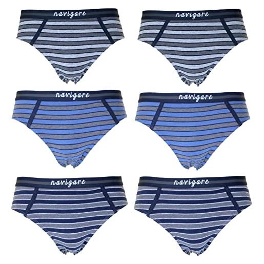 Navigare 6 slip ragazzo mutanda bambino taglia 10-12-14-16 anni 29519j (12)